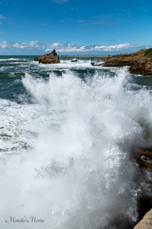 Crashing wave in Biarritz, Pays basque